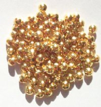 100 3x5mm Gold Plated UFO Metal Spacer Beads
